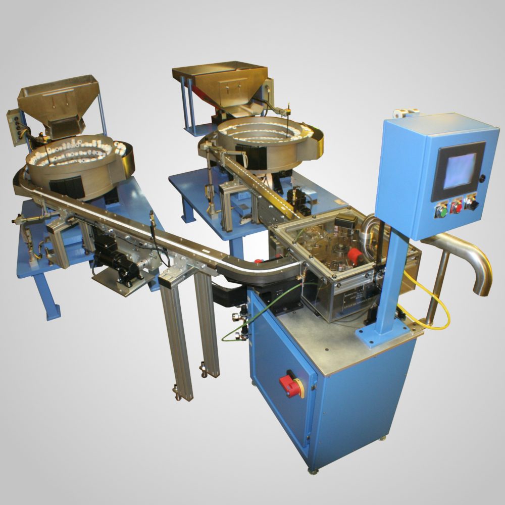 fully automated continuous motion cap assembly machine