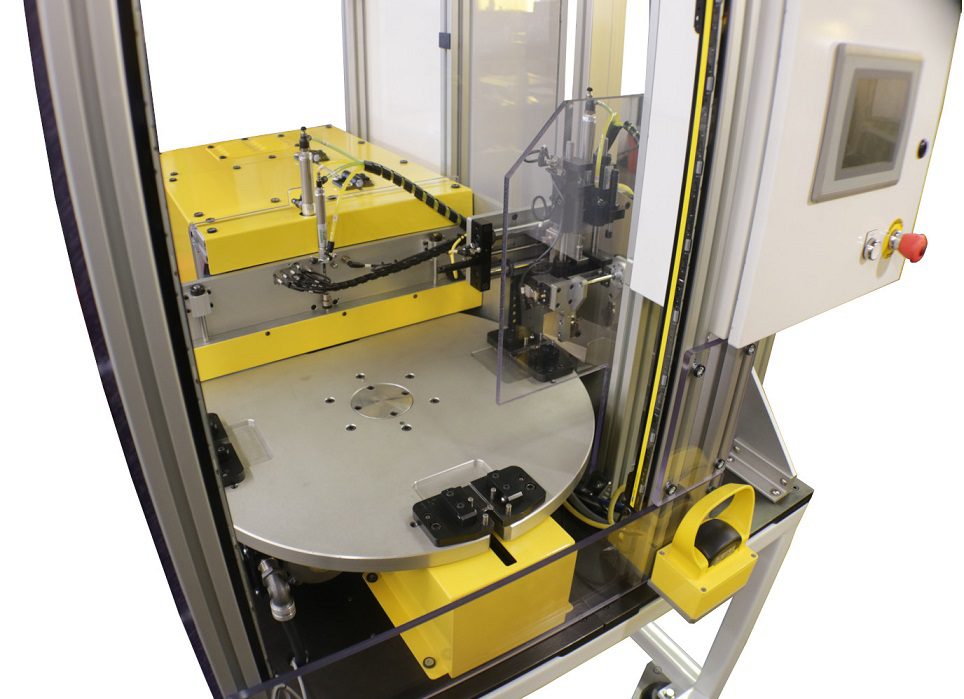 Automated Abrasive Cutting Machine Rotary Dial & Part Holding Fixtures