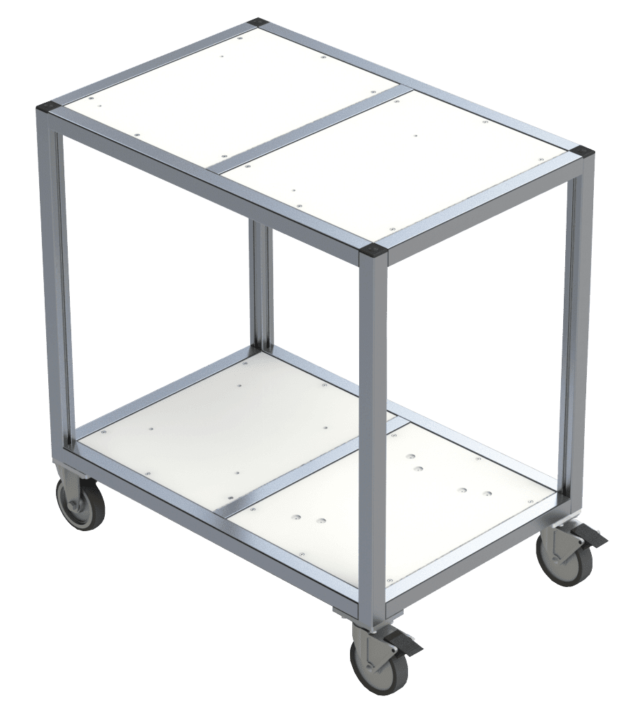 Enclosure Cart for Laser Marking Enclosure, Controller and Fume Extractor