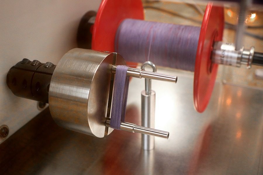 Filament Sample Winding Machine In Use