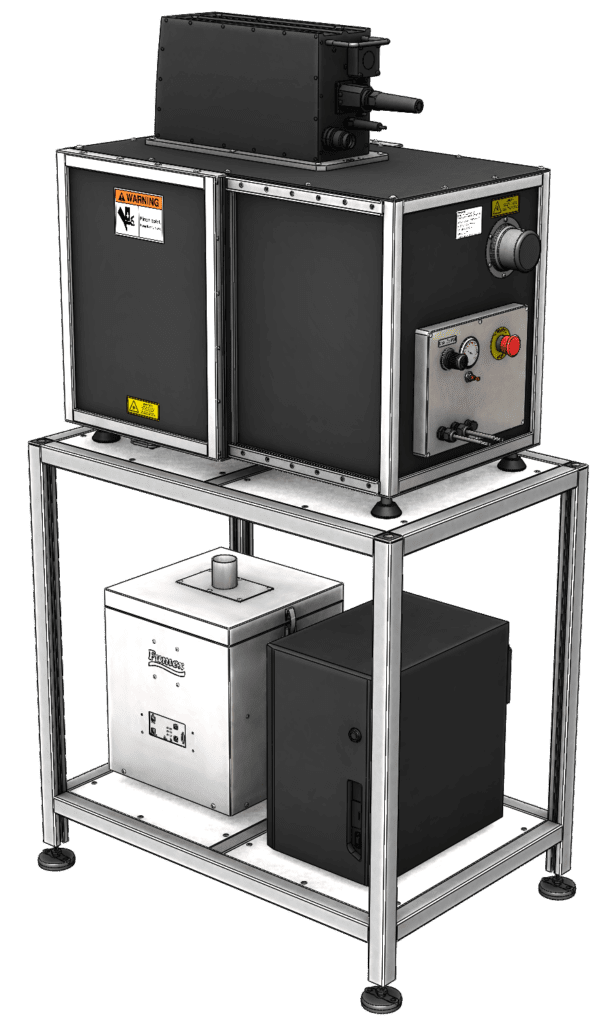 Laser Enclosure Stand with Items Installed