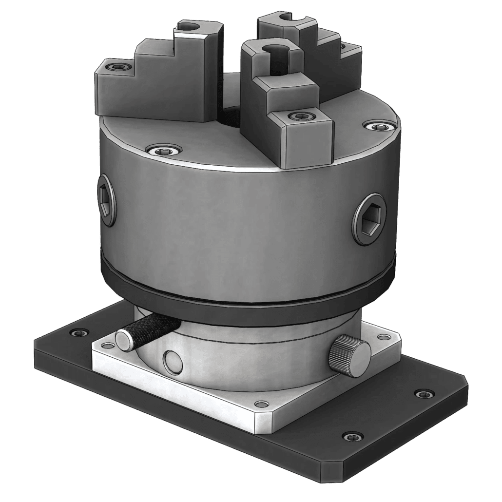 Vertical Manual Rotary Indexer with 3 Jaw Chuck