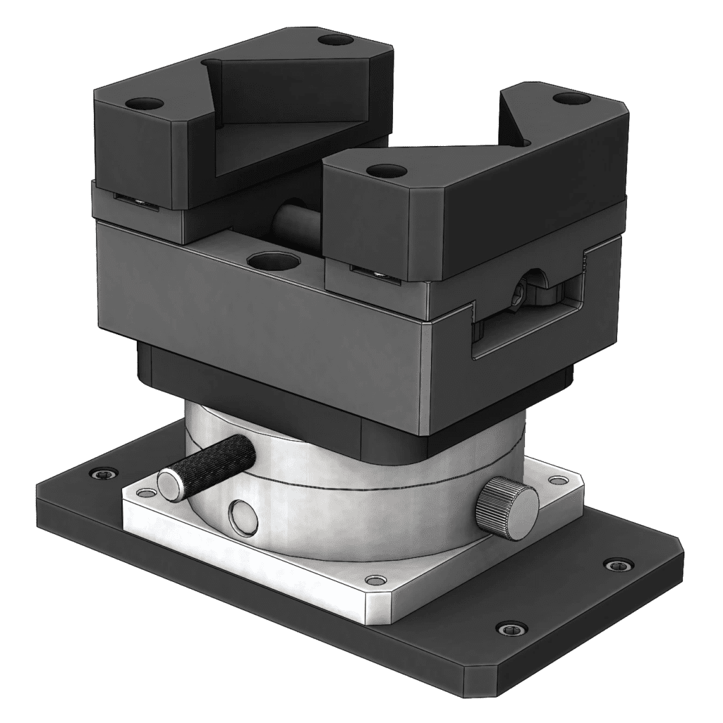 Vertical Manual Rotary Indexer with Self-Centering Vise