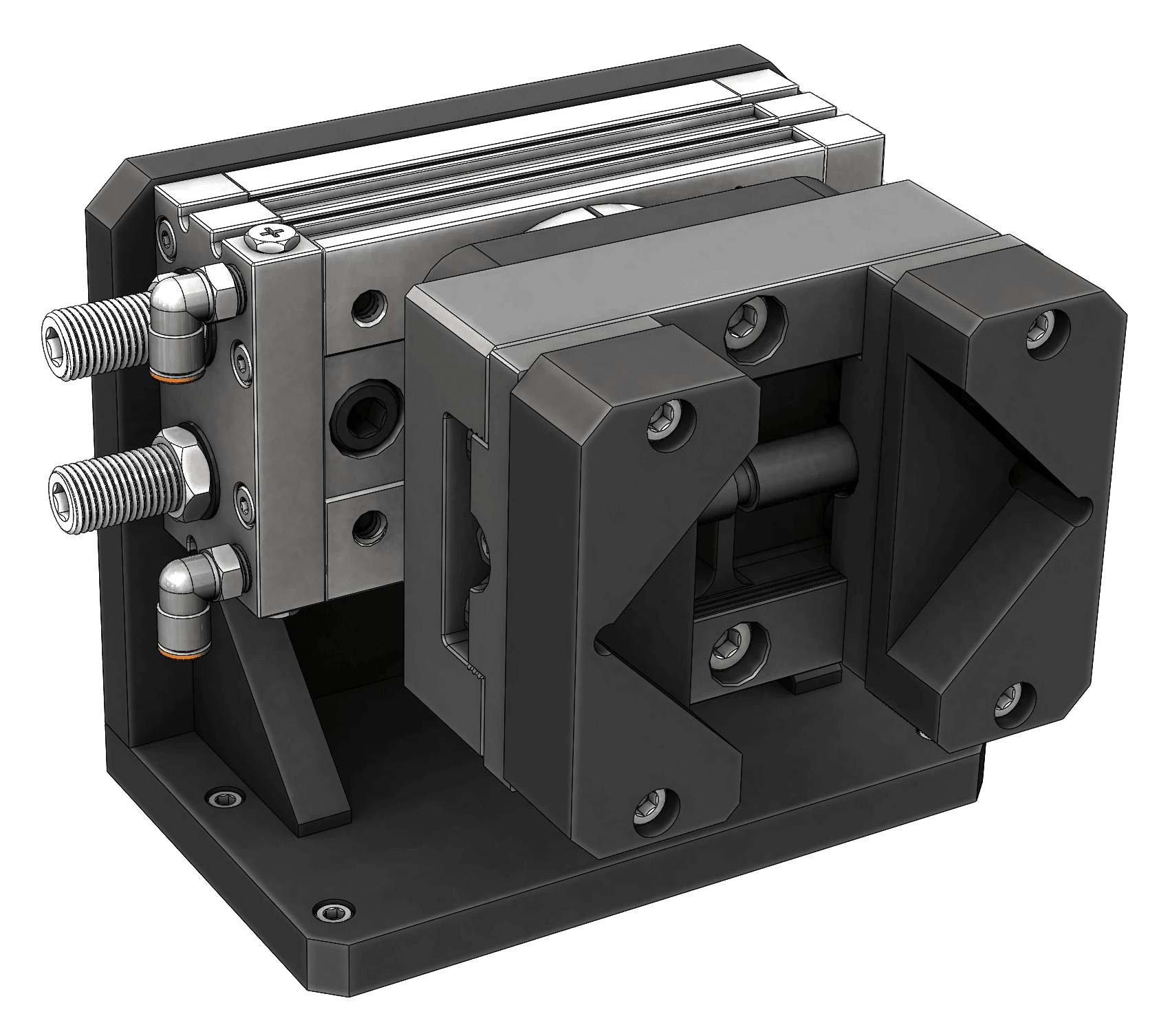 Pneumatic Rotary Indexer with Self-Centering Vise
