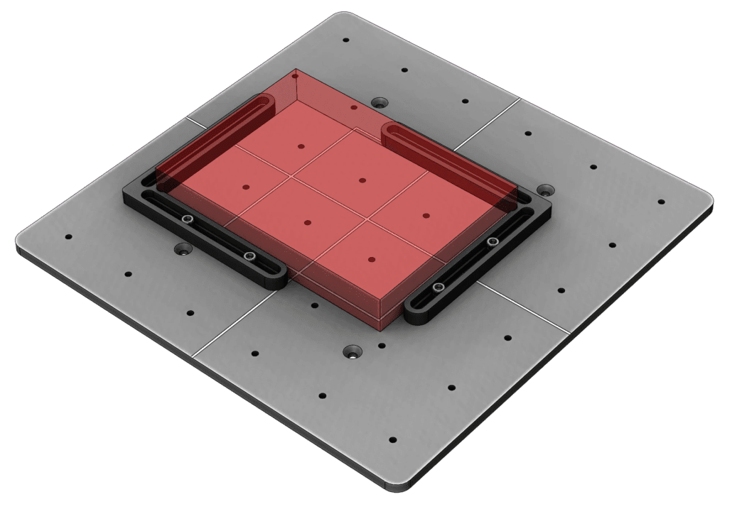 Modular Part Holding Kit for Laser Marking Enclosure Configuration Example