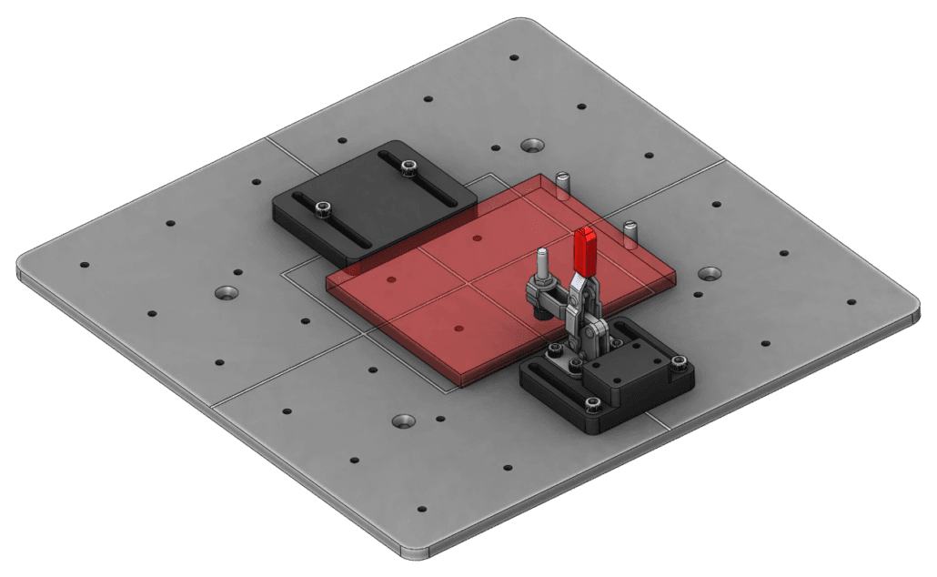 Modular Part Holding Kit for Laser Marking Enclosure Configuration Example