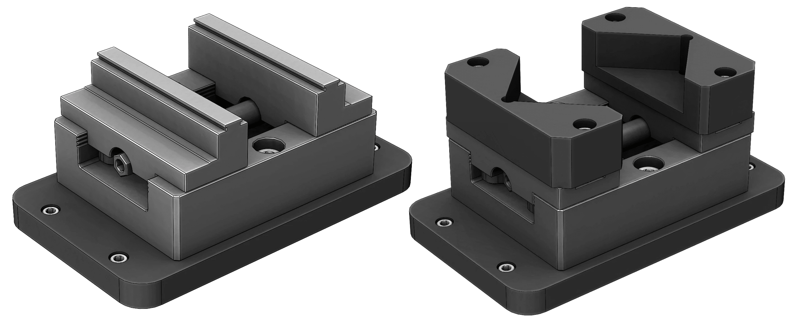 Self-Centering Vise Kits for Laser Enclosure Fixture Plate