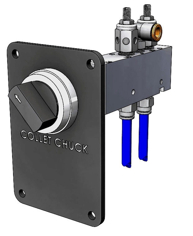 Pneumatic Selector Assembly for Laser Marking Enclosure 5C Collet